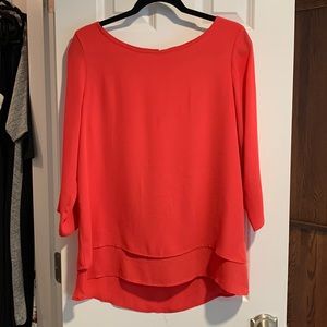 The Limited Coral 3/4 Sleeve Blouse